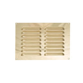 Timloc 9x 6 Polished Brass Internal Metal Grille & Louvre Vent
